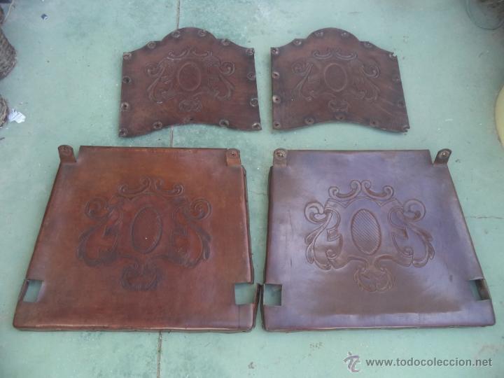 Vintage: asientos de cuero para sillones - Foto 1