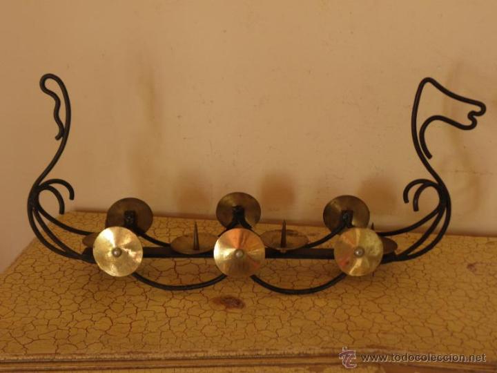 Vintage: Barco vikingo para poner velas - candelabro