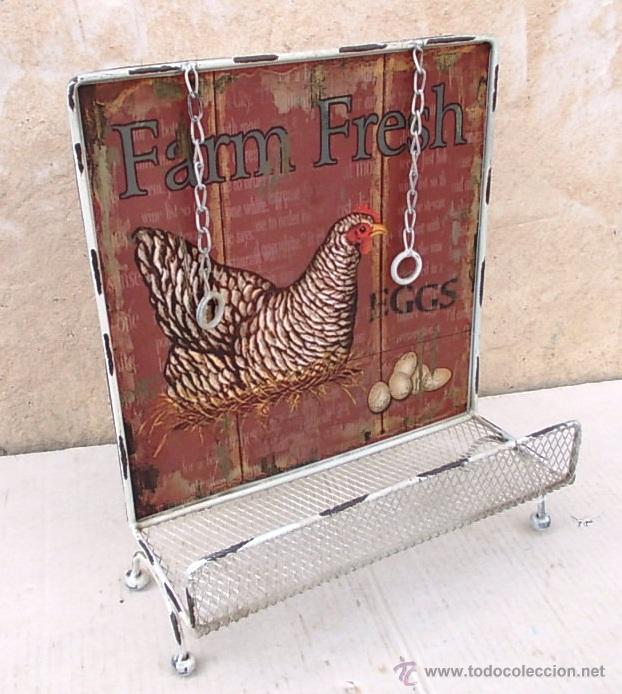 Vintage: atril de hierro gallina, vintage