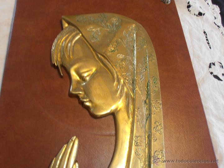 Vintage: CUADRO DE VIRGEN , NI&Ntilde;A DE BRONE - Foto 5