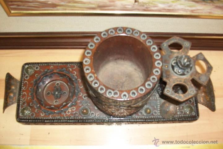 Vintage: ANTIGUO PORTA LAPICES-ALMERIA - Foto 2