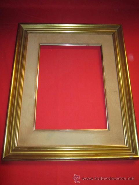 Vintage: Marco dorado a&ntilde;os 70 con pastart&uacute;.