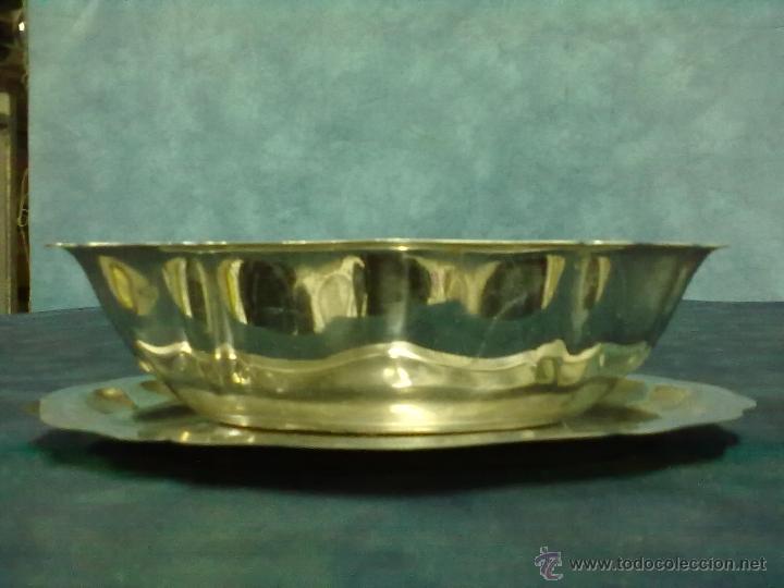 Vintage: SALSERA CON PLATO ACERO INOXIDABLE - Foto 1