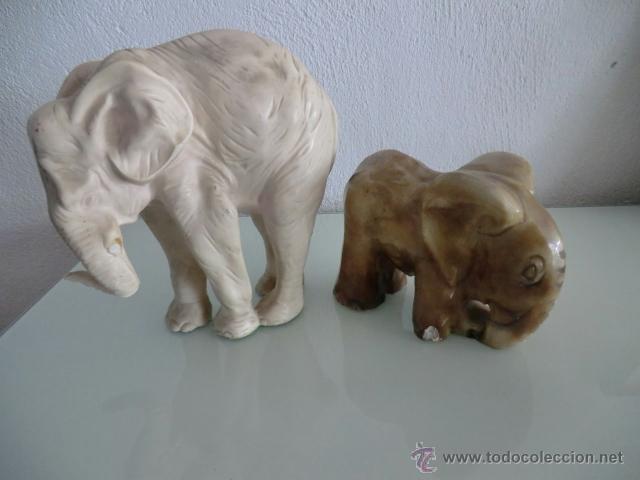 Vintage: Pareja elefantes. - Foto 1