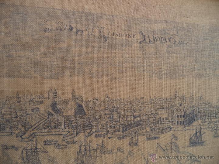 Vintage: grabado de lisboa en saco - Foto 2