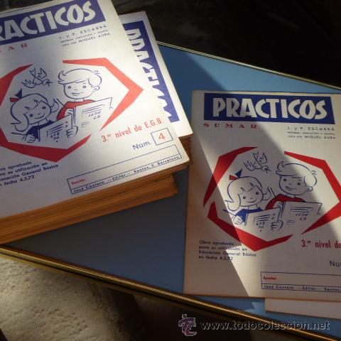 Vintage: Cuadernos pr&aacute;cticos EGB sin usar, 1972 - Foto 1