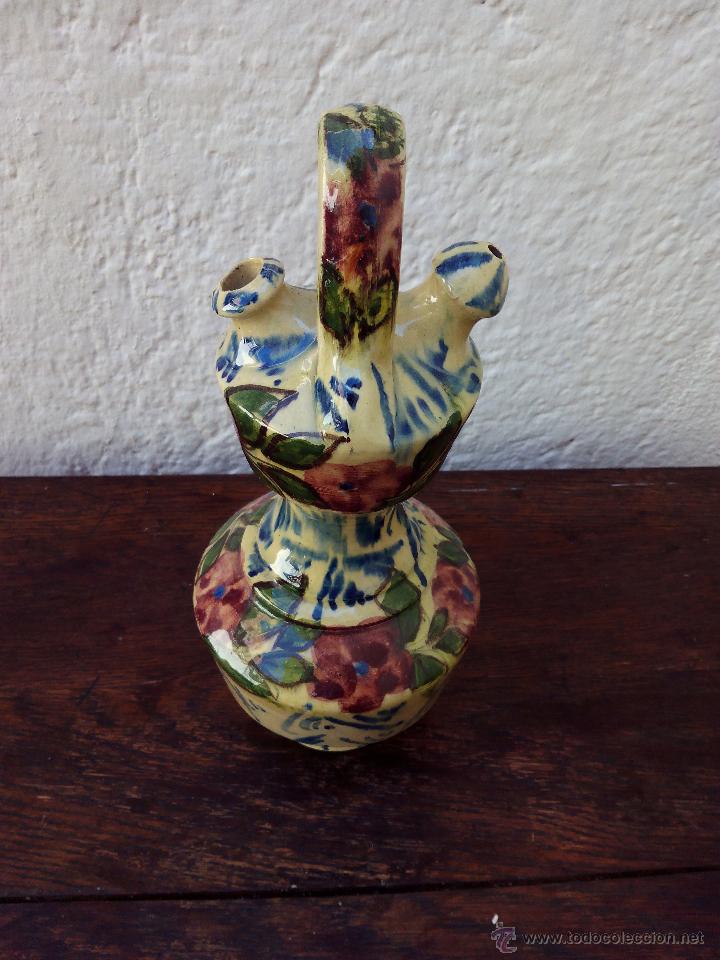 Vintage: Cantaro de barro vidriado antiguo - Foto 1