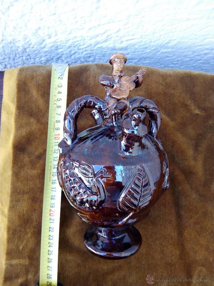 Vintage: Cantaro de barro vidriado antiguo - Foto 1