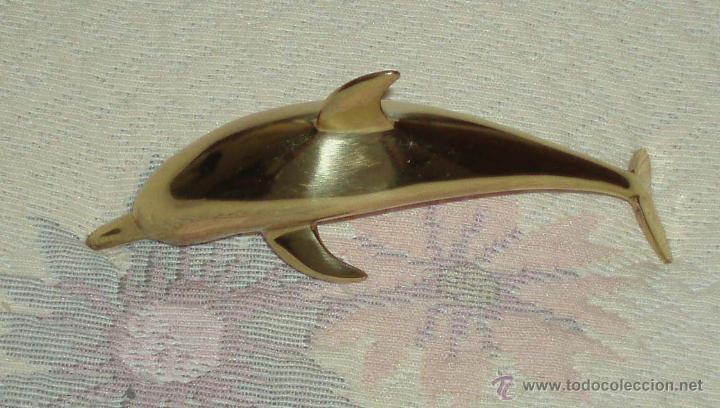 Vintage: delfin dorado mide 15 cms - Foto 1