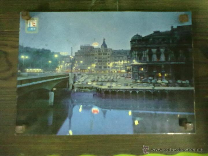 Vintage: CUADROS DOS POSTALES BILBAO A&Ntilde;OS 70 - Foto 2