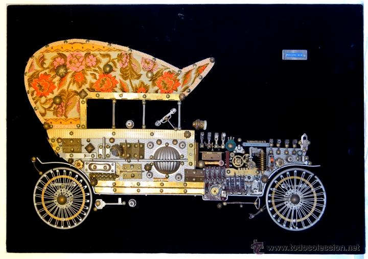 Vintage: CUADRO ''COCHE ANTIGUO'' HECHO DE DISTINTAS PIEZAS- RELIEVE -VINTAGE, A&Ntilde;OS 60'-PACKARD 1911