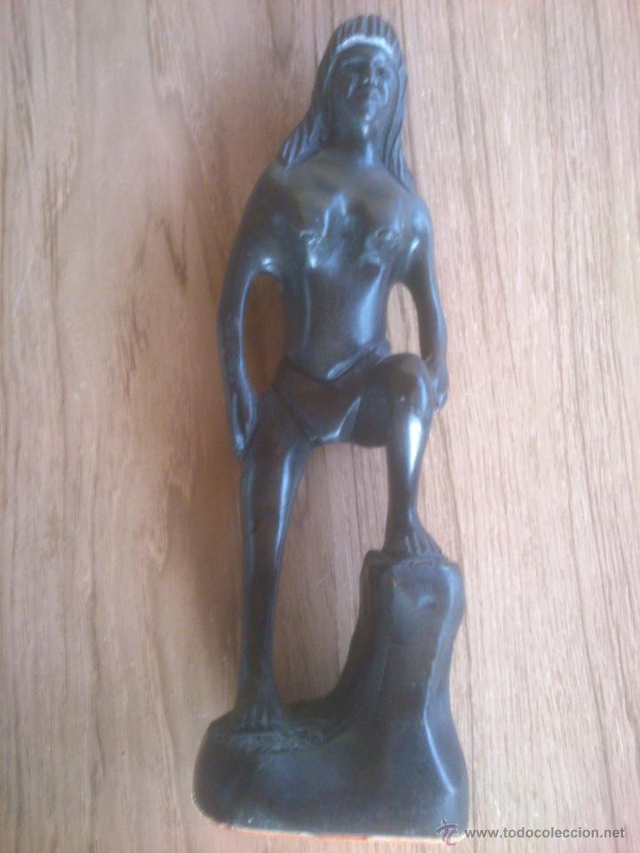 Vintage: FIGURA DE MUJER MADERA EBONIZADA - Foto 1