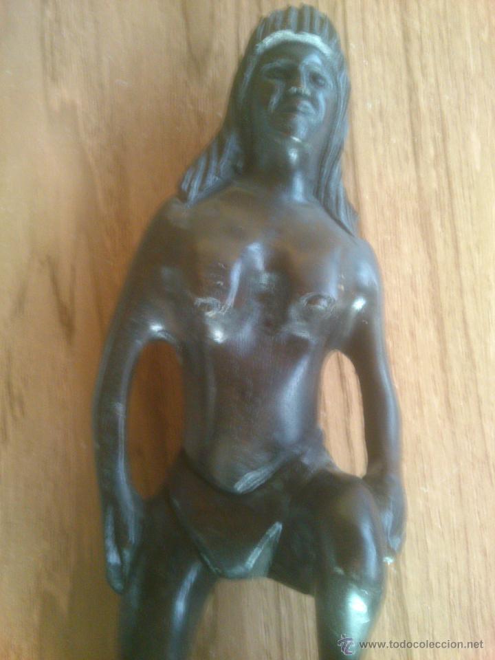 Vintage: FIGURA DE MUJER MADERA EBONIZADA - Foto 2