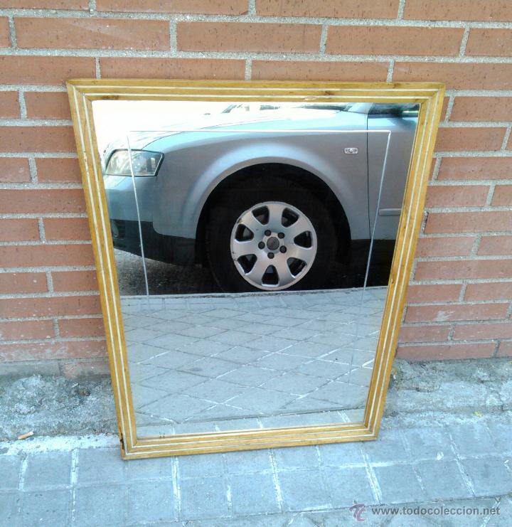 Vintage: ESPEJO MADERA TRAPEZOIDAL VINTAGE - Foto 1