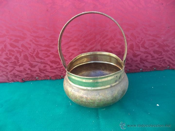 Vintage: centro florero de metal - Foto 1