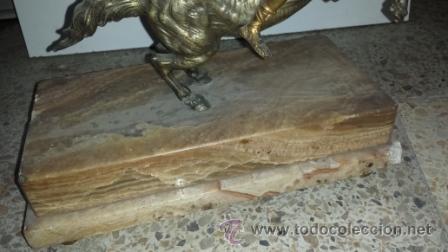 Vintage: CABALLERO DE BRONCE PEANA MARMOL - Foto 2