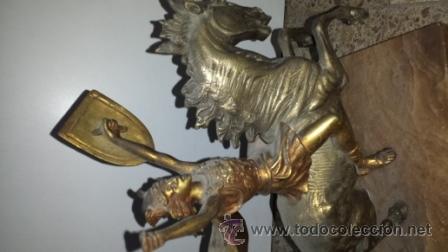 Vintage: CABALLERO DE BRONCE PEANA MARMOL - Foto 3