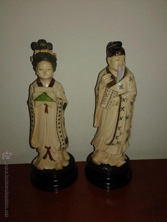 Vintage: Pareja figuras chinas - Foto 1