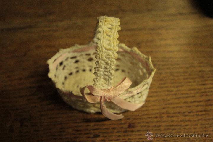 Vintage: MINIATURA CESTA ARTESANAL - Foto 3
