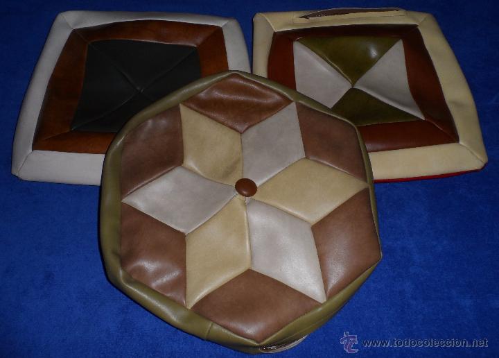 Vintage: Lote de tres antiguos cojines de sky - A&ntilde;os 60
