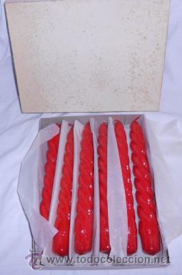 Vintage: LOTE DE 6 VELAS SALOM&Oacute;NICAS - Foto 1