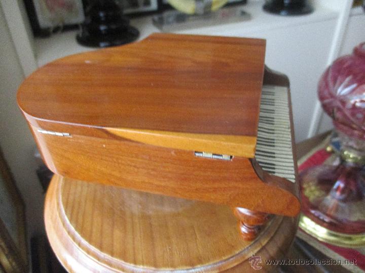 Vintage: CAJA DE MADERA JOYERO CON FORMA DE PIANO - Foto 4