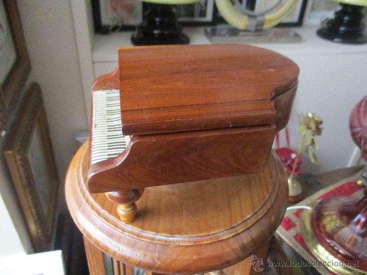 Vintage: CAJA DE MADERA JOYERO CON FORMA DE PIANO - Foto 6