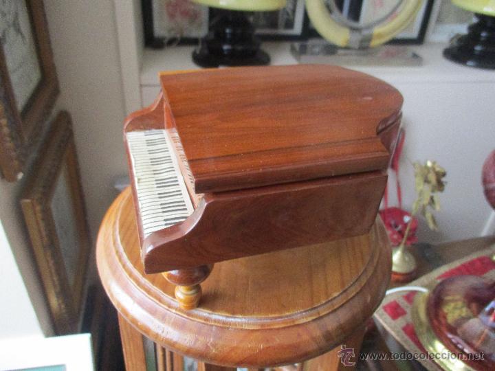 Vintage: CAJA DE MADERA JOYERO CON FORMA DE PIANO - Foto 9