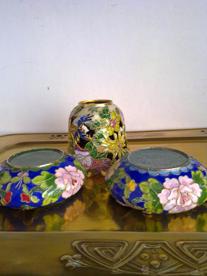 Vintage: ESMALTE TIPO CLOISONNE , LOTE DE CUATRO. - Foto 8