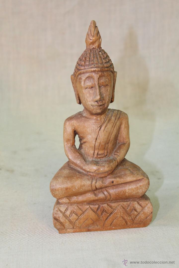 Vintage: BUDA EN MADERA TALLADA - Foto 1