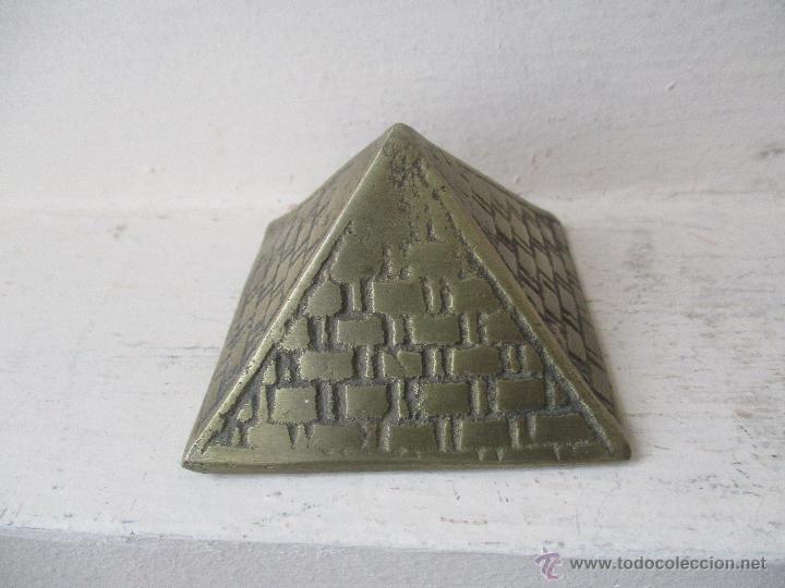 Vintage: PIR&Aacute;MIDE DE BRONCE, EGIPTO 1980 KEFREN - Foto 5