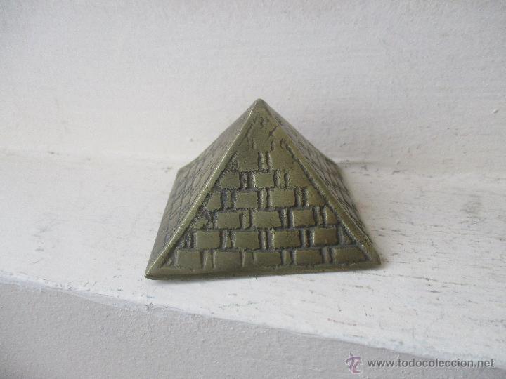 Vintage: PIR&Aacute;MIDE DE BRONCE, EGIPTO 1980 KEFREN - Foto 7