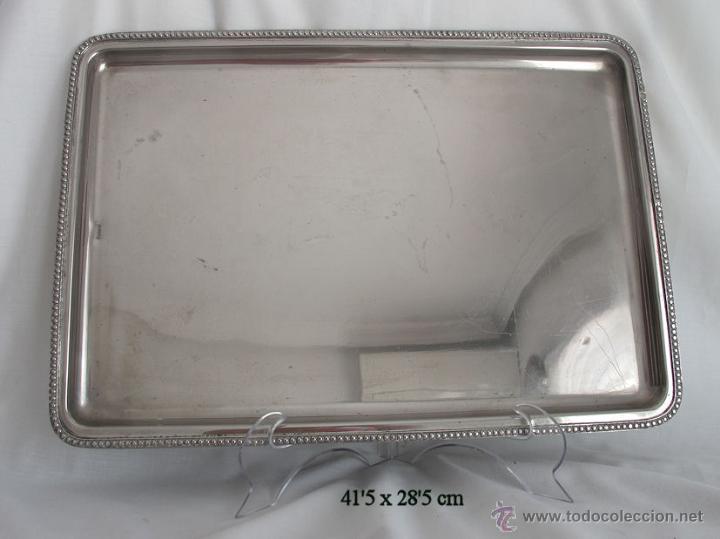 Vintage: FUENTE ANTIGUA GRANDE DE ALPACA PLATEADA