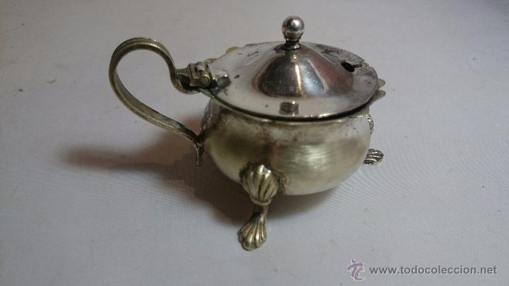 Vintage: PEQUE&Ntilde;O RECIPIENTE TIPO AZUCARERO- MARCA plato silver plated england