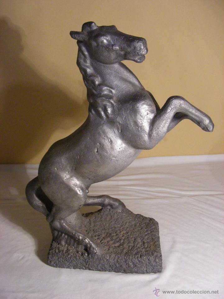 Vintage: Caballo, fundici&oacute;n de aluminio macizo. - Foto 1