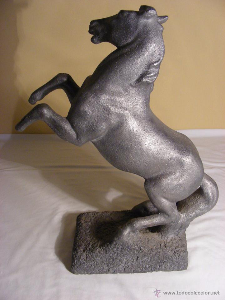Vintage: Caballo, fundici&oacute;n de aluminio macizo. - Foto 3
