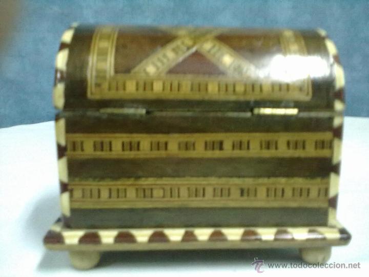 Vintage: COFRE MARQUETERIA BAUL JOYERO - Foto 3