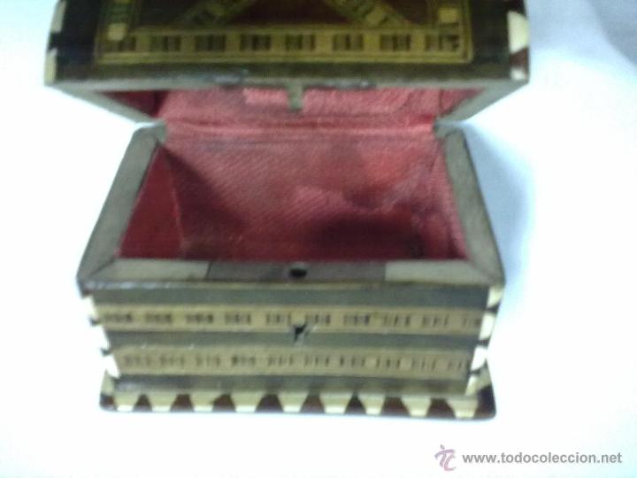 Vintage: COFRE MARQUETERIA BAUL JOYERO - Foto 5