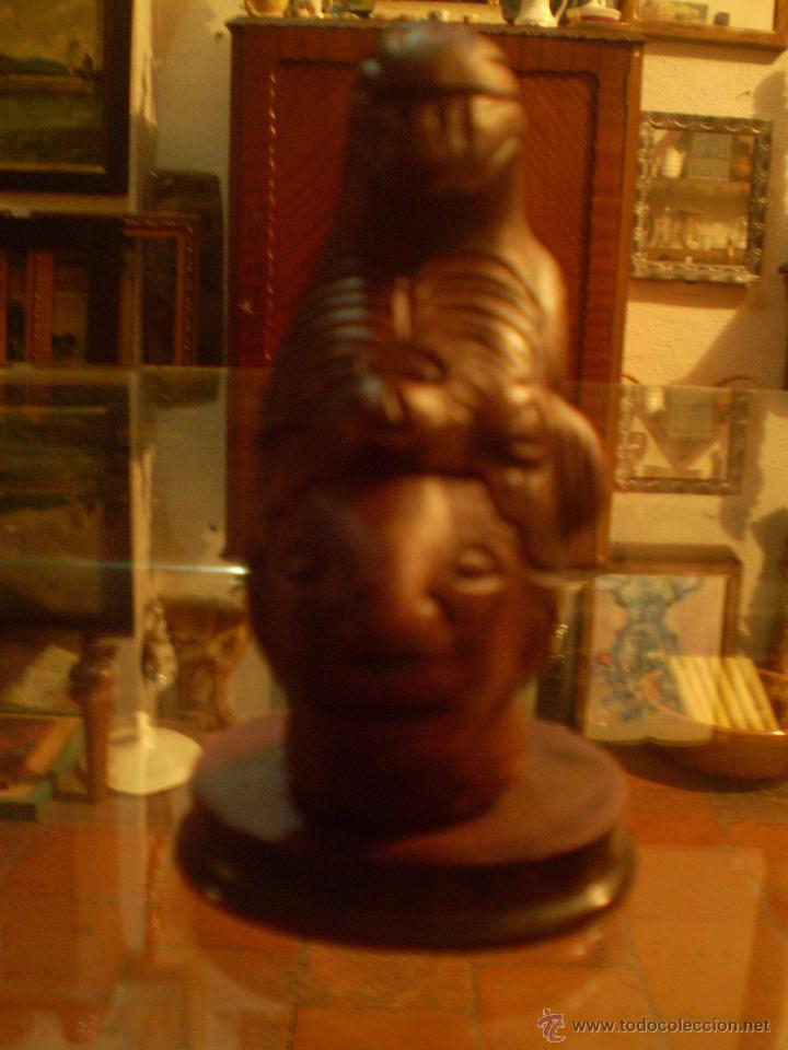 Vintage: FIGURA AZTECA DE TERRACOTA - Foto 1