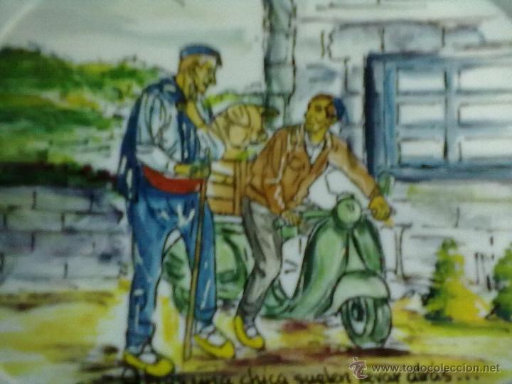 Vintage: PLATO PLASTICO PINTADO CON ESCENA VASCA - Foto 2