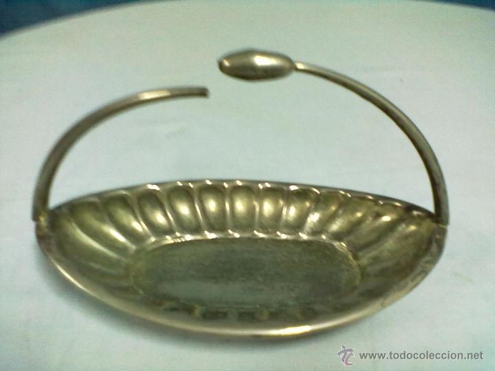 Vintage: CENTRO MESA METAL PLATEADO PARA RESTAURAR. - Foto 3
