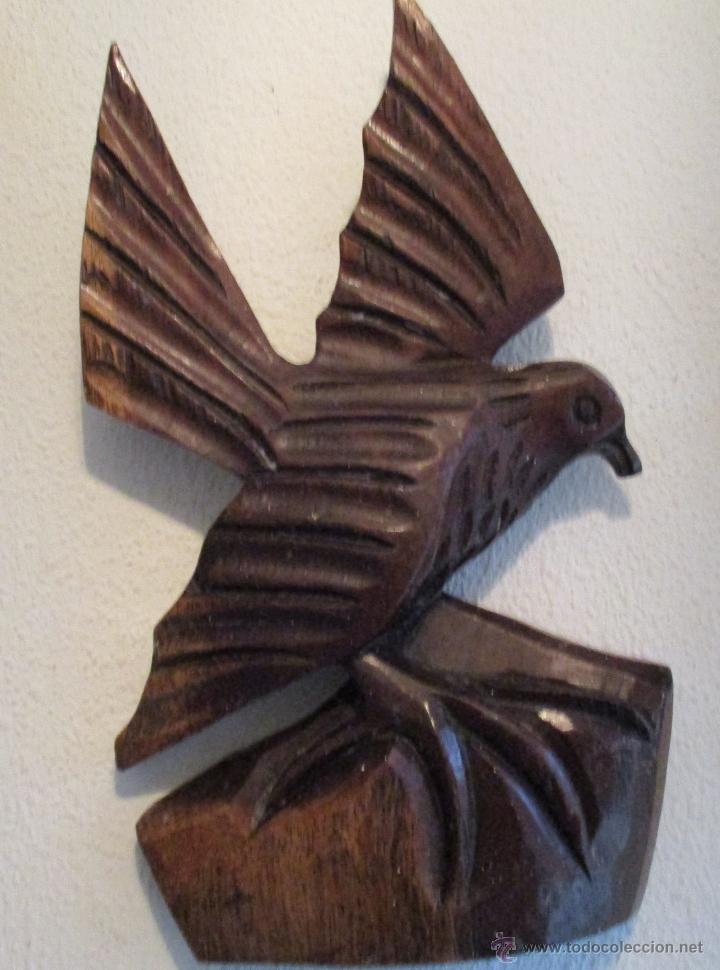 Vintage: 2, DOS PAJAROS TALLADOS EN MADERA - Foto 4