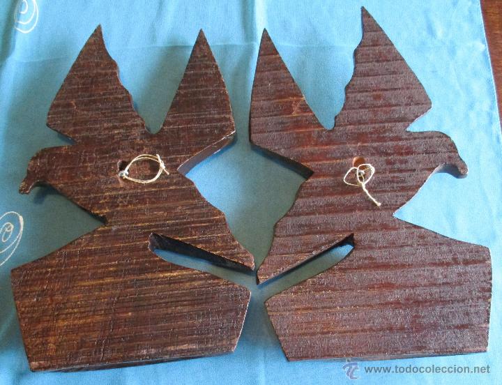 Vintage: 2, DOS PAJAROS TALLADOS EN MADERA - Foto 7