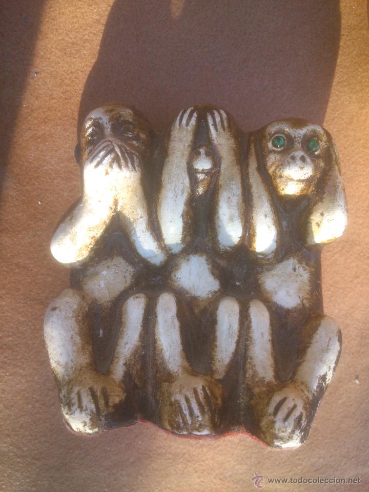 Vintage: ANTIGUA FIGURA DE YESO ESCAYOLA MONOS