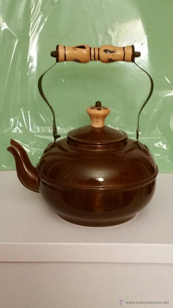 Vintage: TETERA DE COBRE A&Ntilde;OS 70 - Foto 1