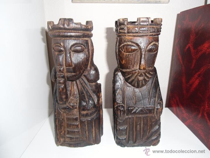 Vintage: Sujetalibros pareja de reyes. - Foto 1