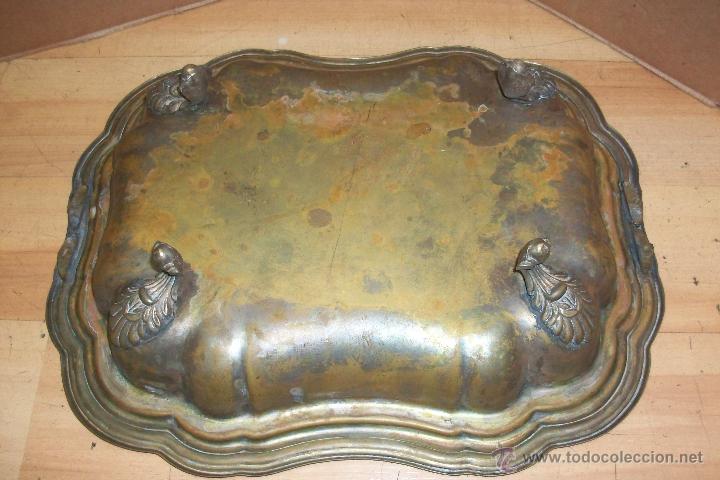 Vintage: ANTIGUA BANDEJA DE BRONCE - Foto 2