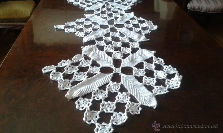 Vintage: ANTIGUO Y BONITO TAPETE DE CROCHET. - Foto 2