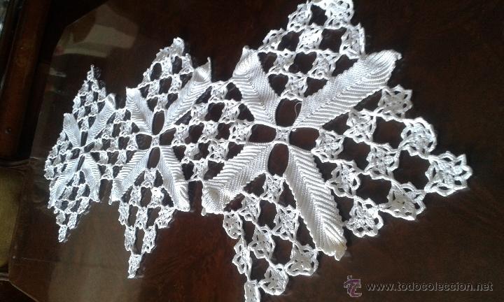 Vintage: ANTIGUO Y BONITO TAPETE DE CROCHET. - Foto 3