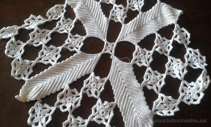 Vintage: ANTIGUO Y BONITO TAPETE DE CROCHET. - Foto 4